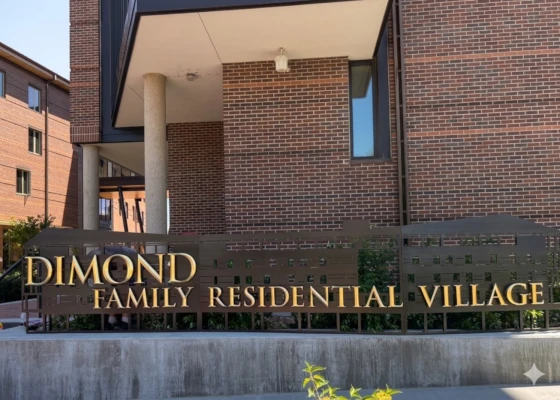 Cast bronze architectural signage — custom lettering and logos